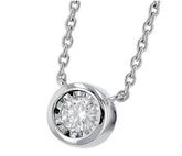 14K White Gold 0.15 Carat Diamond Necklace